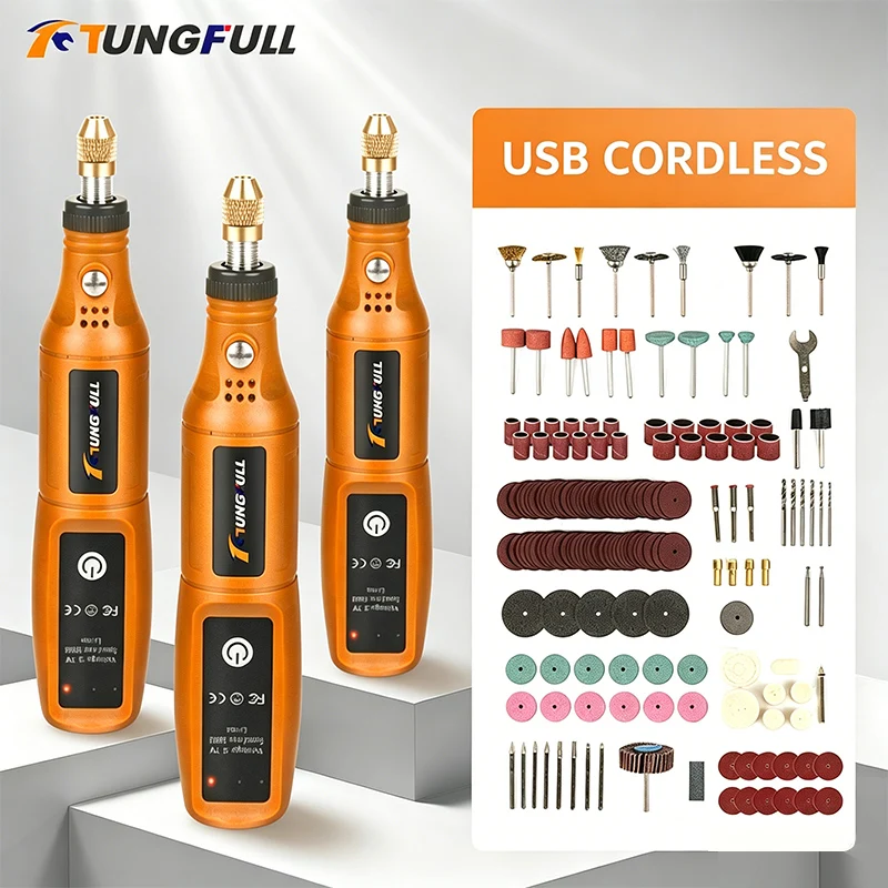 Power Tools For Workshop - TUNGFULL Mini Elektrikli Öğütücü Kablosuz Şarj