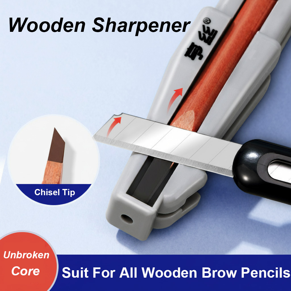 Tools Work - Ahşap Kaş Kalemi Kalemtıraş, Keski Uçlu,