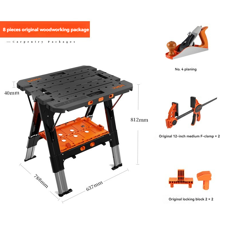 Workbench Portable Fold - 12 inç Kelepçeli Taşınabilir Katlanır Çalışma