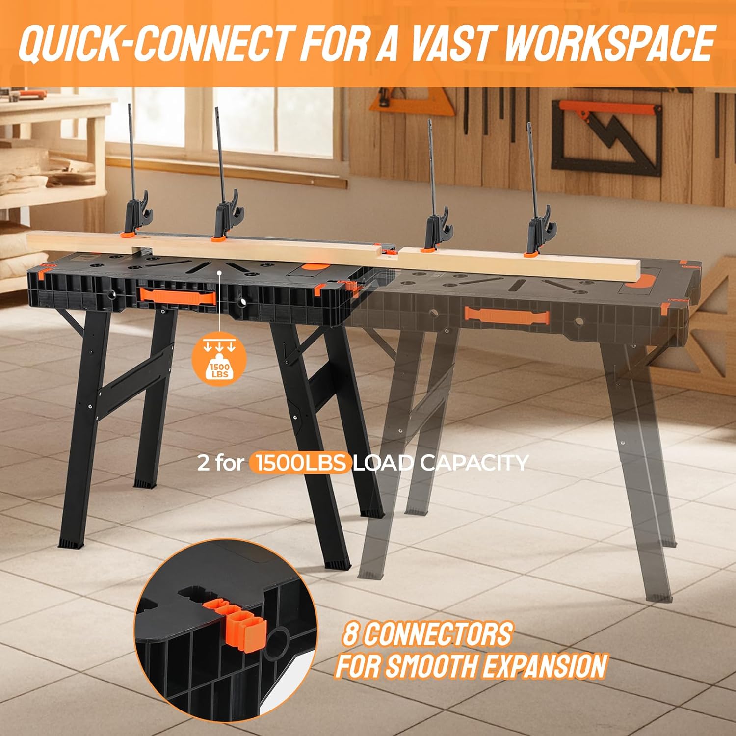 Kelepçeli ve Prizli Katlanabil - Workbench Portable Fold incelemesi ve fiyatı